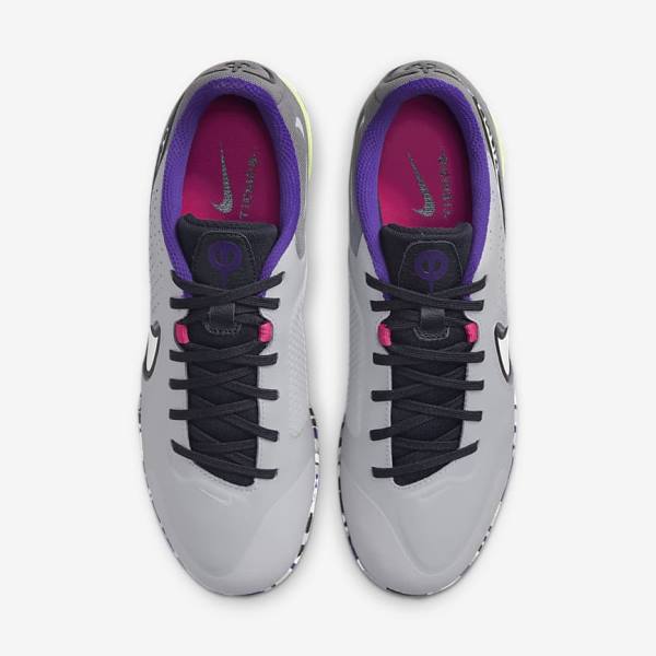 Buty Piłkarskie Damskie Nike React Tiempo Legend 9 Pro IC Indoor-Court Głęboka Szare Białe | NK153HFE