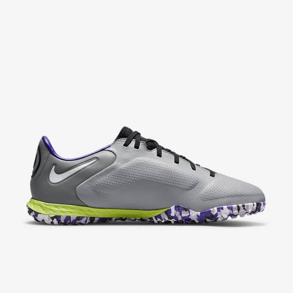 Buty Piłkarskie Damskie Nike React Tiempo Legend 9 Pro TF Turf Głęboka Szare Białe | NK291ZPK