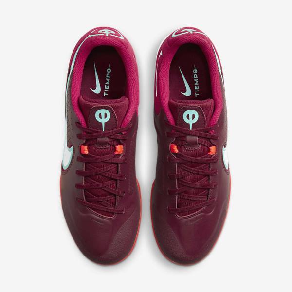 Buty Piłkarskie Damskie Nike React Tiempo Legend 9 Pro IC Indoor-Court Czerwone Głęboka Czerwone Białe | NK405BON