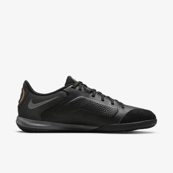 Buty Piłkarskie Damskie Nike Tiempo Legend 9 Academy IC Indoor-Court Czarne Ciemny Szare Metal Złote Czarne | NK042RXB