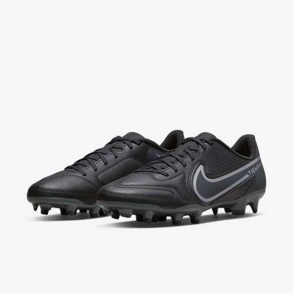 Buty Piłkarskie Damskie Nike Tiempo Legend 9 Club MG Multi-Ground Czarne Ciemny Szare | NK156MPE