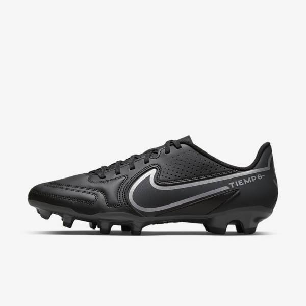 Buty Piłkarskie Damskie Nike Tiempo Legend 9 Club MG Multi-Ground Czarne Ciemny Szare | NK156MPE