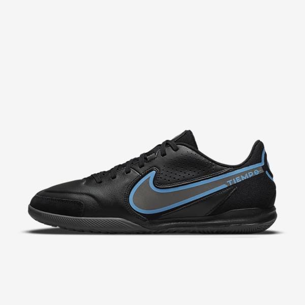 Buty Piłkarskie Damskie Nike Tiempo Legend 9 Academy IC Indoor-Court Czarne Szare | NK453UZM