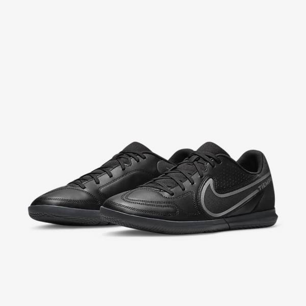 Buty Piłkarskie Damskie Nike Tiempo Legend 9 Club IC Indoor-Court Czarne Ciemny Szare | NK504EVZ