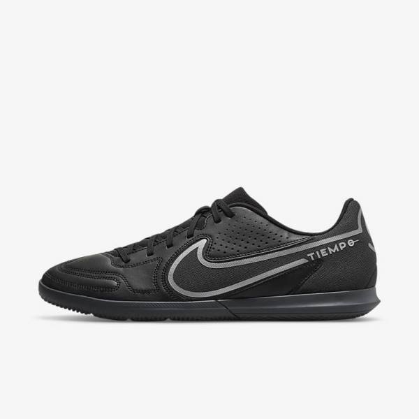 Buty Piłkarskie Damskie Nike Tiempo Legend 9 Club IC Indoor-Court Czarne Ciemny Szare | NK504EVZ