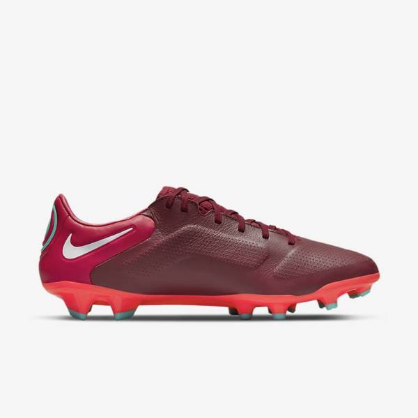 Buty Piłkarskie Damskie Nike Tiempo Legend 9 Pro FG Firm-Ground Czerwone Białe | NK531VKI