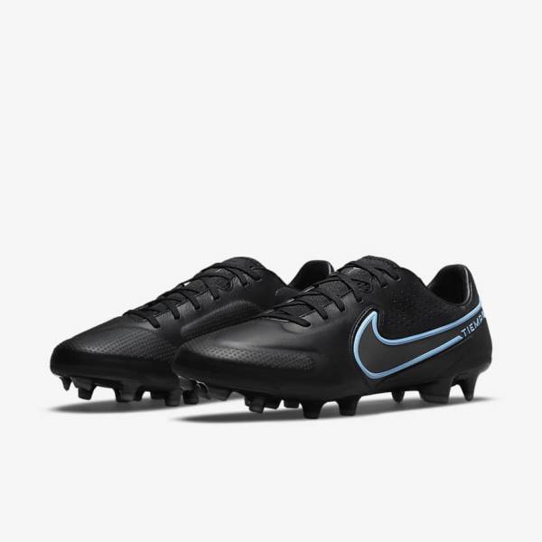 Buty Piłkarskie Damskie Nike Tiempo Legend 9 Pro FG Firm-Ground Czarne Szare | NK627CBS