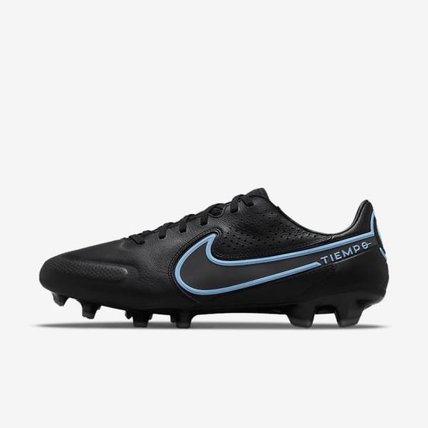 Buty Piłkarskie Damskie Nike Tiempo Legend 9 Pro FG Firm-Ground Czarne Szare | NK627CBS