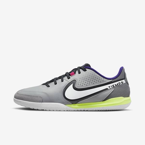 Buty Piłkarskie Damskie Nike Tiempo Legend 9 Academy IC Indoor-Court Głęboka Szare Białe | NK897LWF