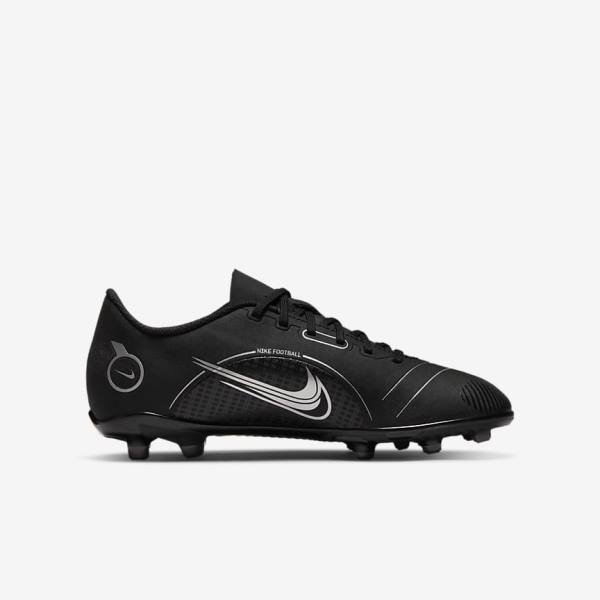 Buty Piłkarskie Dziecięce Nike Jr. Mercurial Vapor 14 Club MG Older Multi-Ground Czarne Szare Metal Srebrne | NK140TZB