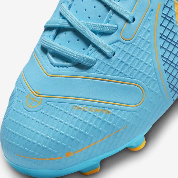 Buty Piłkarskie Dziecięce Nike Jr. Mercurial Vapor 14 Academy MG Older Multi-Ground Niebieskie Pomarańczowe | NK263VHM