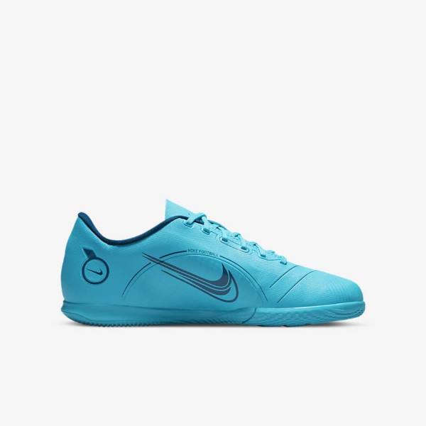 Buty Piłkarskie Dziecięce Nike Jr. Mercurial Vapor 14 Club IC Older Indoor Court Niebieskie Pomarańczowe | NK349LSH