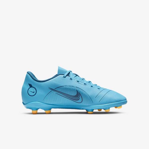 Buty Piłkarskie Dziecięce Nike Jr. Mercurial Vapor 14 Club MG Older Multi-Ground Niebieskie Pomarańczowe | NK431AMT