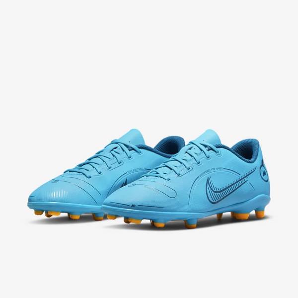 Buty Piłkarskie Dziecięce Nike Jr. Mercurial Vapor 14 Club MG Older Multi-Ground Niebieskie Pomarańczowe | NK431AMT