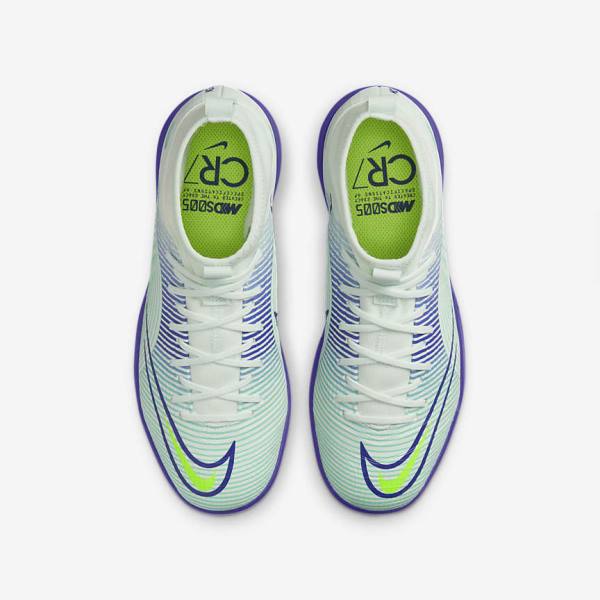 Buty Piłkarskie Dziecięce Nike Jr. Mercurial Dream Speed Superfly 8 Academy IC Indoor Court Zielone Fioletowe Zielone | NK479PCX