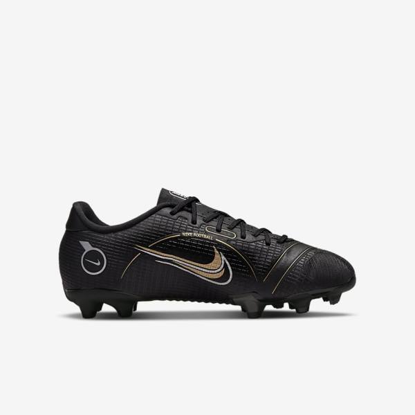 Buty Piłkarskie Dziecięce Nike Jr. Mercurial Vapor 14 Academy MG Older Multi-Ground Czarne Metal Srebrne Szare Metal Złote | NK827HBV