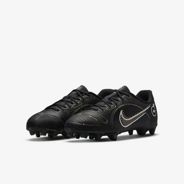 Buty Piłkarskie Dziecięce Nike Jr. Mercurial Vapor 14 Academy MG Older Multi-Ground Czarne Metal Srebrne Szare Metal Złote | NK827HBV