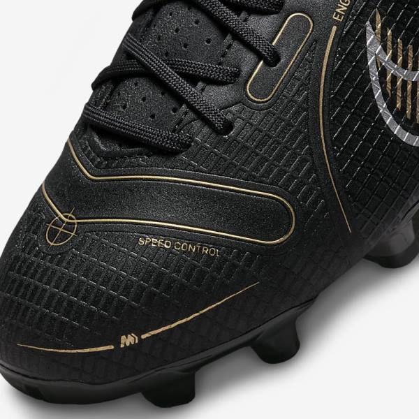 Buty Piłkarskie Dziecięce Nike Jr. Mercurial Vapor 14 Academy MG Older Multi-Ground Czarne Metal Srebrne Szare Metal Złote | NK827HBV