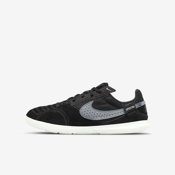 Buty Piłkarskie Dziecięce Nike Jr. Streetgato Older Czarne Białe | NK015PTV