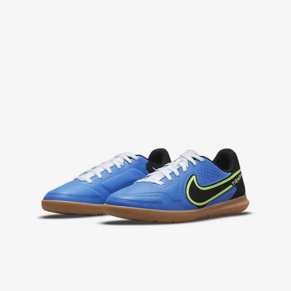 Buty Piłkarskie Dziecięce Nike Jr. Tiempo Legend 9 Club IC Older Indoor-Court Głęboka Niebieskie Głęboka Zielone Brązowe Czarne | NK361WVO