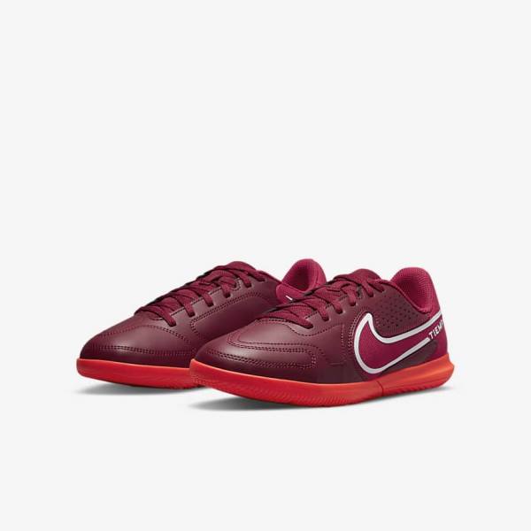 Buty Piłkarskie Dziecięce Nike Jr. Tiempo Legend 9 Club IC Older Indoor-Court Czerwone Głęboka Czerwone | NK987XPG