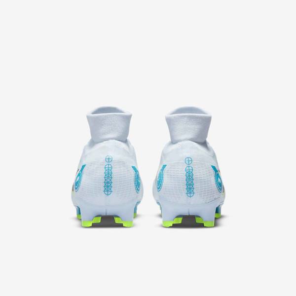 Buty Piłkarskie Męskie Nike Mercurial Superfly 8 Pro FG Firm-Ground Szare Głęboka Niebieskie Ciemny Niebieskie | NK204QJP