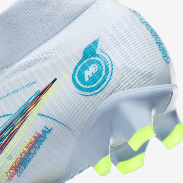 Buty Piłkarskie Męskie Nike Mercurial Superfly 8 Pro FG Firm-Ground Szare Głęboka Niebieskie Ciemny Niebieskie | NK204QJP