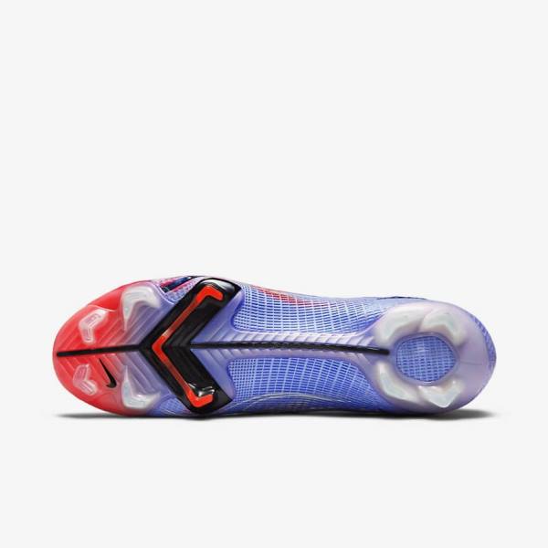 Buty Piłkarskie Męskie Nike Mercurial Superfly 8 Elite KM FG Firm-Ground Indygo Głęboka Czerwone Metal Srebrne | NK536DJB