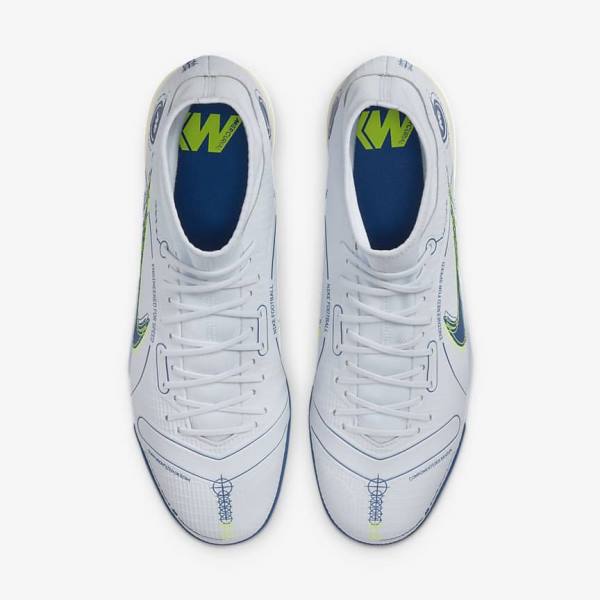 Buty Piłkarskie Męskie Nike Mercurial Superfly 8 Academy TF Turf Szare Głęboka Niebieskie Ciemny Niebieskie | NK589CHV