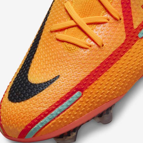 Buty Piłkarskie Męskie Nike Phantom GT2 Elite FG Firm-Ground Pomarańczowe Głęboka Czerwone Czarne | NK079QEB