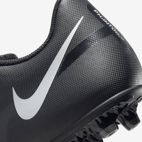 Buty Piłkarskie Męskie Nike Phantom GT2 Club MG Multi-Ground Czarne Ciemny Szare Metal Srebrne | NK083JOC