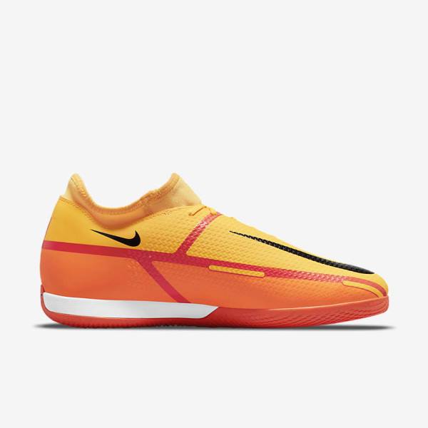 Buty Piłkarskie Męskie Nike Phantom GT2 Academy Dynamic Fit IC Indoor Court Pomarańczowe Głęboka Czerwone Czarne | NK690UXH