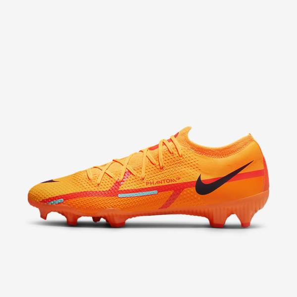 Buty Piłkarskie Męskie Nike Phantom GT2 Pro FG Firm-Ground Pomarańczowe Głęboka Czerwone Czarne | NK985LDB