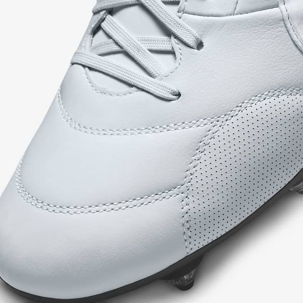 Buty Piłkarskie Męskie Nike The Premier 3 SG-PRO Anti-Clog Traction Soft-Ground Platyna Czarne Metal Złote Białe | NK074IFZ