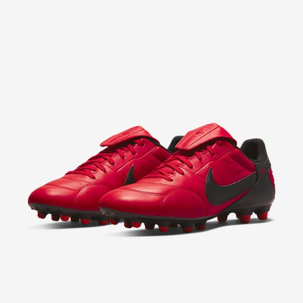 Buty Piłkarskie Męskie Nike The Premier 3 FG Firm-Grounds Czerwone Czarne | NK841SAY