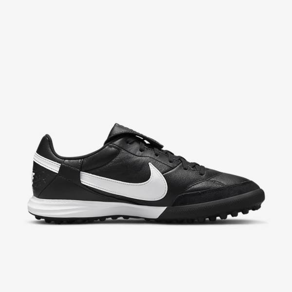 Buty Piłkarskie Męskie Nike The Premier 3 TF Artificial-Turf Czarne Białe | NK975YEW