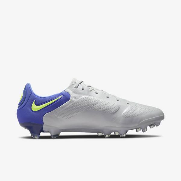 Buty Piłkarskie Męskie Nike Tiempo Legend 9 Elite FG Firm-Ground Szare Niebieskie | NK863NXO