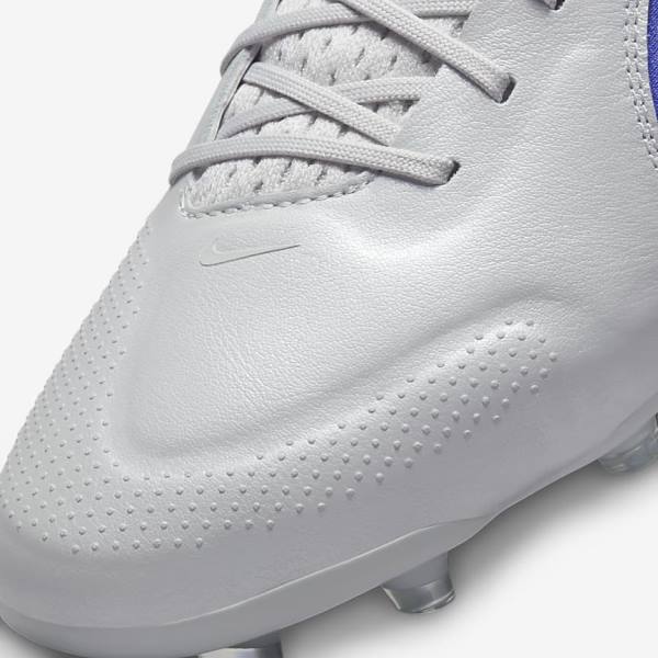 Buty Piłkarskie Męskie Nike Tiempo Legend 9 Elite FG Firm-Ground Szare Niebieskie | NK863NXO