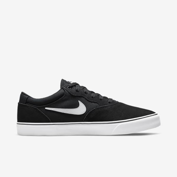 Buty Skate Damskie Nike SB Chron 2 Czarne Białe | NK031YHL