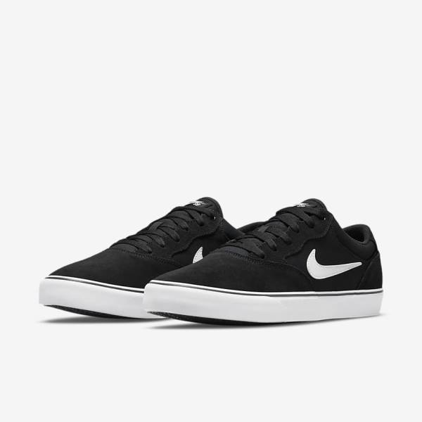 Buty Skate Damskie Nike SB Chron 2 Czarne Białe | NK031YHL