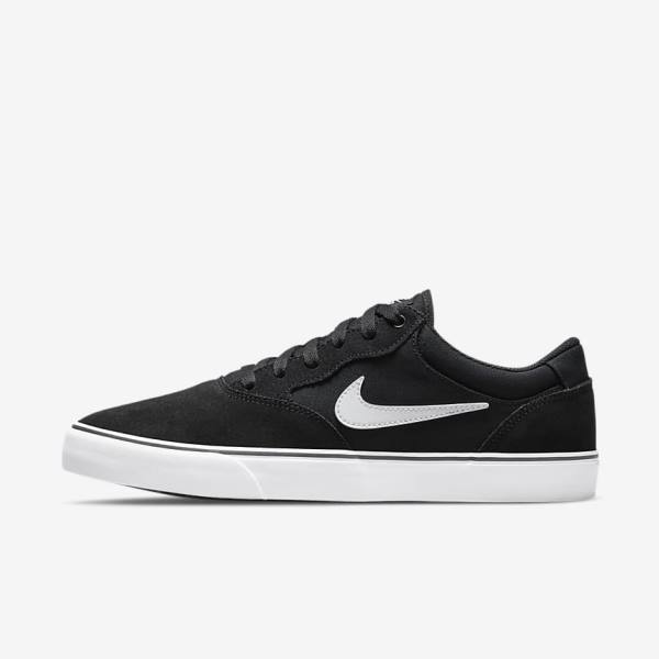 Buty Skate Damskie Nike SB Chron 2 Czarne Białe | NK031YHL