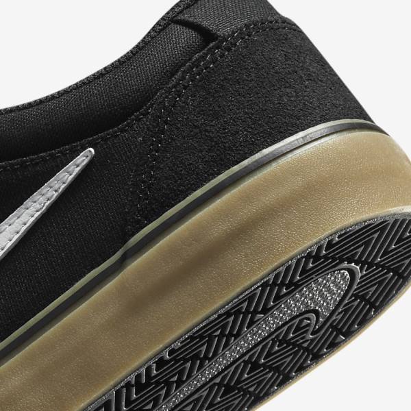 Buty Skate Damskie Nike SB Chron 2 Czarne Głęboka Brązowe Białe | NK610VFI