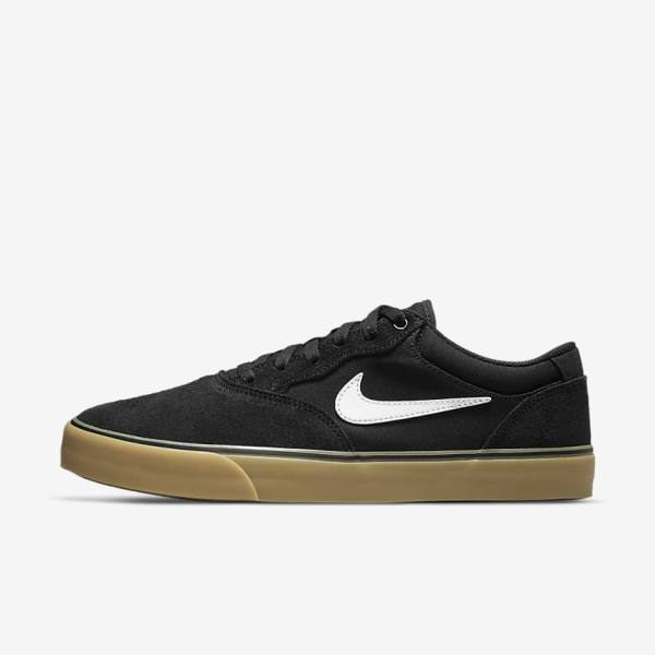 Buty Skate Damskie Nike SB Chron 2 Czarne Głęboka Brązowe Białe | NK610VFI