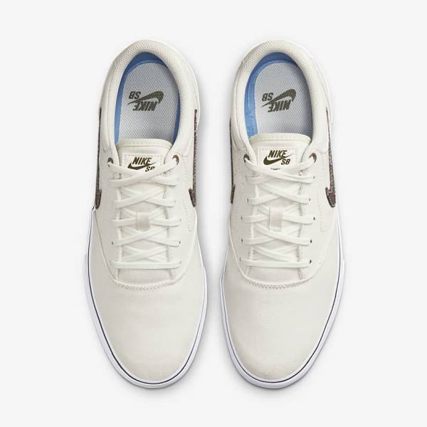 Buty Skate Damskie Nike SB Chron 2 Płócienne Premium Szare Zielone | NK120CWI