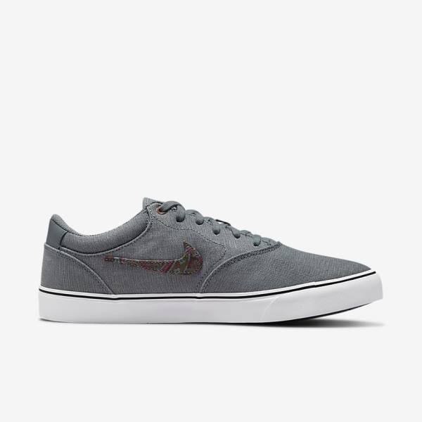 Buty Skate Damskie Nike SB Chron 2 Płócienne Premium Szare Białe | NK752LQJ