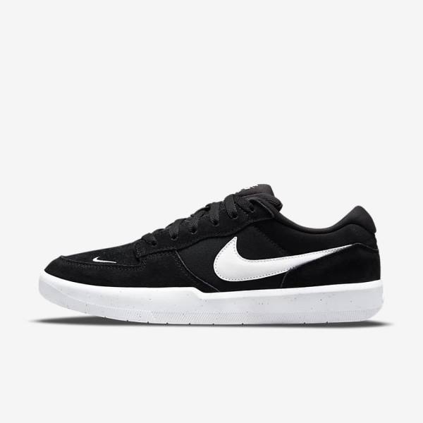 Buty Skate Damskie Nike SB Force 58 Czarne Białe | NK954ABX