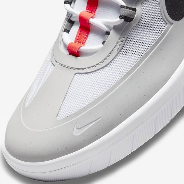 Buty Skate Damskie Nike SB Nyjah Free 2 Szare Białe Głęboka Czerwone Czarne | NK381IDW