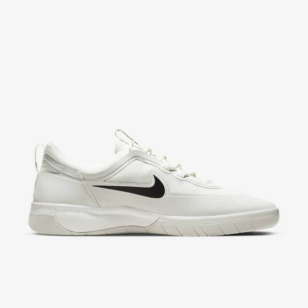 Buty Skate Damskie Nike SB Nyjah Free 2 Białe Czarne | NK719QAS