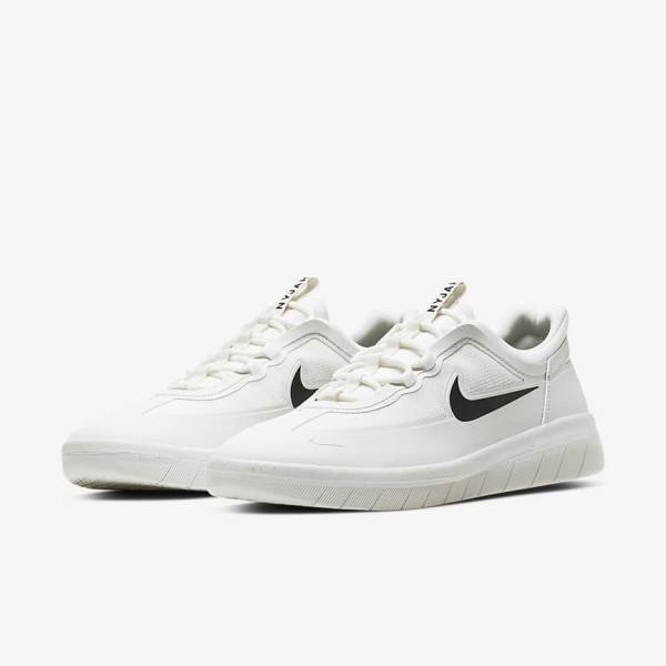 Buty Skate Damskie Nike SB Nyjah Free 2 Białe Czarne | NK719QAS