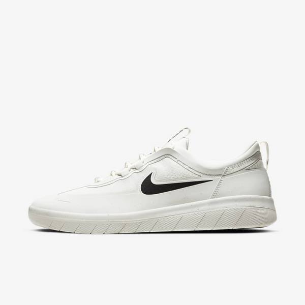 Buty Skate Damskie Nike SB Nyjah Free 2 Białe Czarne | NK719QAS